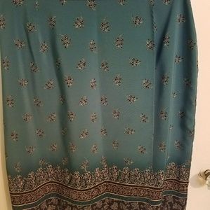 Worthington Teal Wrap Skirt